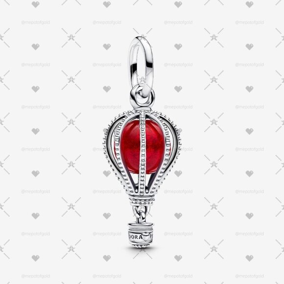 Pandora Hot Air Balloon Murano Glass Dangle Charm|Pendant - Picture 1 of 2